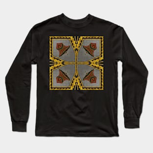 Ornate Kaleidoscope based on Crimson Defiance (Seamless) 30 Long Sleeve T-Shirt